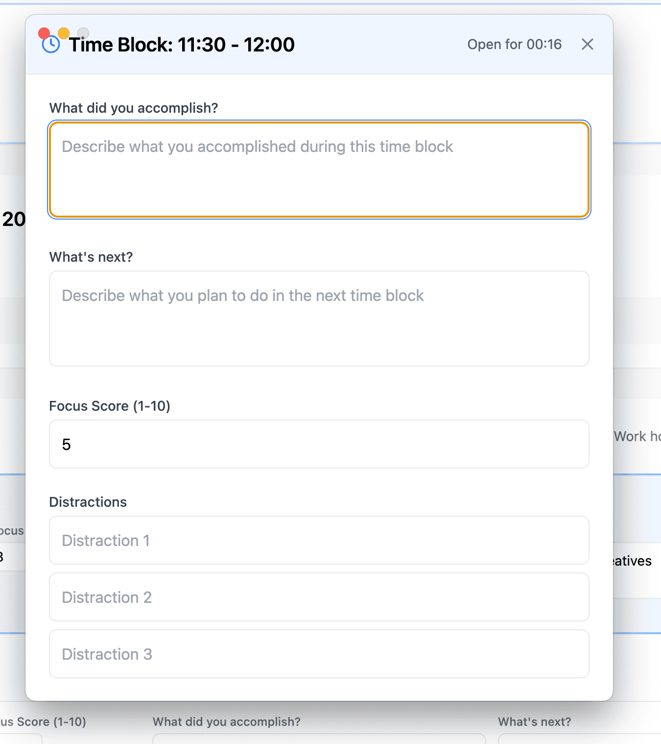 Daily Planning